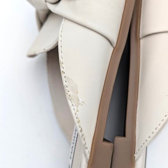 Steve Madden Chart Mule Flats Knotted Strap Women's Cream Size US8M EU38.5 - Picture 7 of 12